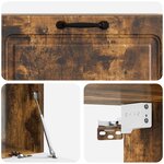 vidaXL Meuble TV mural Chêne fumé 98 x 41 x 30 cm Bois d'ingénierie