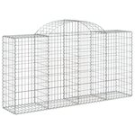 vidaXL Paniers à gabions arqués 5 Pièces 200x50x100/120 cm fer galvanisé