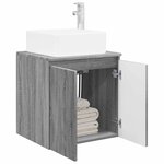 vidaXL Vanité de lavabo mural Sonoma gris 49 5 x 41 x 63 cm