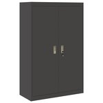 vidaXL Armoire de rangement 2 Pièces Noir 90 x 40 x 140 cm Acier