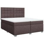 vidaXL Sommier à lattes de lit avec matelas Marron foncé 200x200 cm