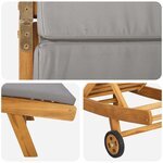 vidaXL Transat Polyester Marron et gris clair