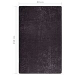 vidaXL Tapis lavable antidérapant 80x150 cm Anthracite