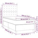 vidaXL Sommier à lattes de lit et matelas et LED Gris clair 90x190 cm