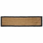 vidaXL Tapis de surface Gris foncé 60 x 250 cm Jute