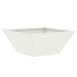 vidaXL Bol de jardin   pot blanc 35x35x15 cm en acier.