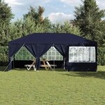 vidaXL Tente de fête Bleu  Blanc 600 x 400 x 266 cm Polyester  Acier