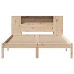 vidaXL Lit bibliothèque sans matelas 140x190 cm bois de pin massif