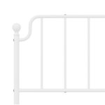 vidaXL Tête de lit métal blanc 200 cm