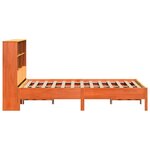 vidaXL Lit bibliothèque sans matelas cire marron 140x190 cm pin massif