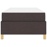 vidaXL Cadre de lit avec matelas Marron foncé 90 x 200 cm tissu