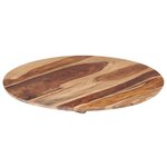 vidaXL Dessus de table Bois solide Rond 15-16 mm 70 cm