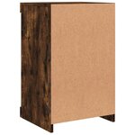 vidaXL Buffet avec lumières LED chêne fumé 41x37x67 cm