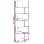 vidaXL Bibliothèque/Séparateur de pièce chêne noir 60x24x186 cm