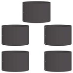 vidaXL Pots de jardin 5 Pièces Noir 30 x 30 x 20 cm Acier