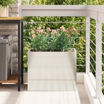 vidaXL Cache-pot de jardin Argent 50 x 32 x 40 cm Acier galvanisé