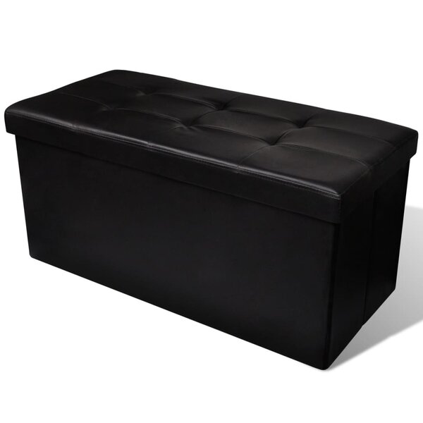 Banc de rangement pliable noir