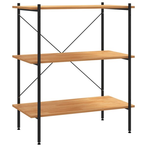 vidaXL Étagère à 3 niveaux Noir et chêne 80 x 40 x 92 cm