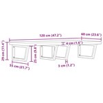 vidaXL Étagère de vasque murale acier et bois massif d'acacia