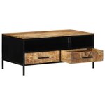 vidaXL Table basse Marron 90 x 50 x 40 cm Bois de manguier massif