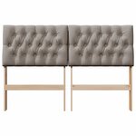 vidaXL Tête de lit capitonnée Taupe 140 cm Pin massif
