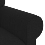 vidaXL Canapé Noir 215 x 82 x 80 cm tissu