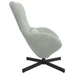 Chaise œuf vidaXL en velours gris clair
