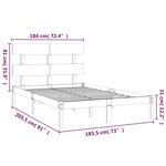 vidaXL Cadre de lit sans matelas blanc 180x200 cm bois massif