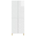 vidaXL Ensemble de Meubles 2 Pièces Blanc brillant Bois d'ingénierie