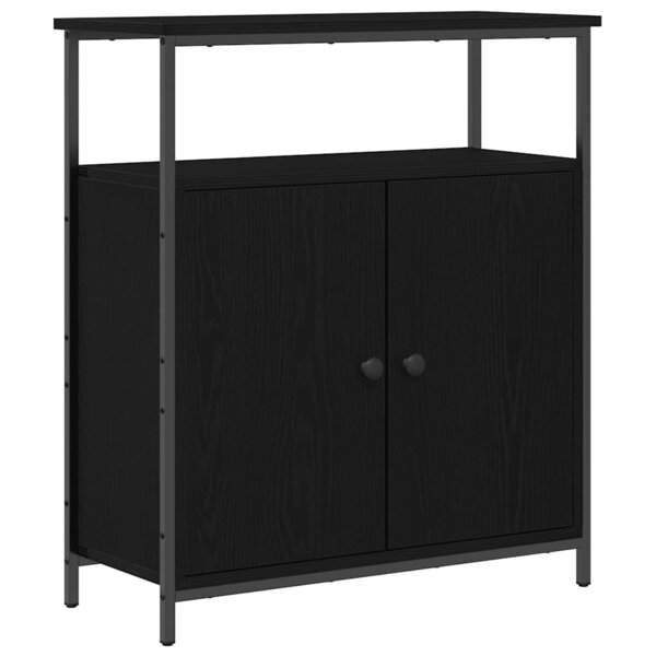 vidaXL Buffet Chêne noir 70 x 30 x 80 cm Bois d'ingénierie