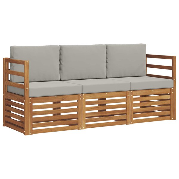 vidaXL Ensembles de canapés 3 pc Gris Naturel et Clair
