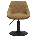 vidaXL Chaises pivotantes à manger lot de 6 marron velours