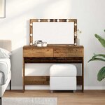 vidaXL Coiffeuse Bois Ancien 100 x 40 x 120 cm Bois d'ingénierie