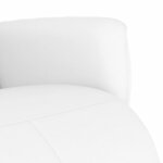 vidaXL Fauteuil inclinable avec repose-pieds blanc similicuir