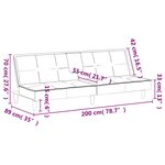 vidaXL Canapé-lit avec porte-gobelets gris clair velours