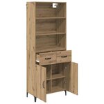 vidaXL Haut Armoire avec tiroir Chêne artisanal 69 5 x 34 x 180 cm