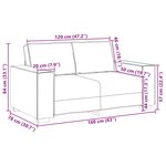 vidaXL Canapé Noir 160 x 80 x 84 cm tissu