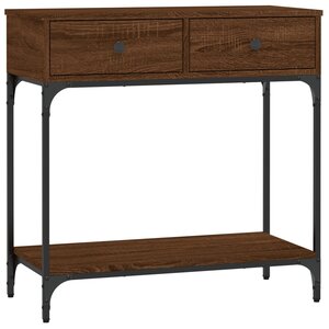 vidaXL Table console chêne marron 75x34 5x75 cm bois d'ingénierie