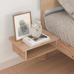 vidaXL Cadre de lit avec tête de lit Marron 90 x 190 cm Pin massif