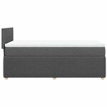 vidaXL Sommier à lattes de lit et matelas Gris foncé 90x190 cm Tissu