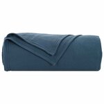 vidaXL Jeté Bleu marine 170 x 130 cm Toison