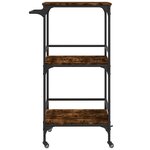 vidaXL Chariot de cuisine chêne fumé 60 5x50x105 cm bois d'ingénierie