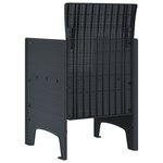 vidaXL Chaises de Jardin 4 Pièces Anthracite 53 x 49 x 85 cm Plastique