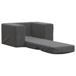 vidaXL Canapé-lit pour enfants Anthracite Peluche douce