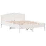 vidaXL Cadre de lit sans matelas blanc 150x200 cm bois de pin massif