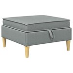 vidaXL Canapé modulaire avec rangement 5 Pièces Gris clair Tissu