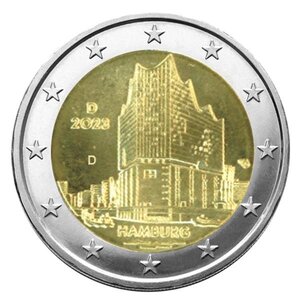 2 euro commemorative 2023 : allemagne (hambourg)