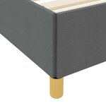vidaXL Lit à ressorts avec matelas Gris foncé 120 x 190 cm tissu