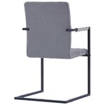 vidaXL Chaises à manger cantilever lot de 2 gris foncé similicuir