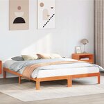 vidaXL Cadre de lit sans matelas cire marron 180x200cm bois pin massif